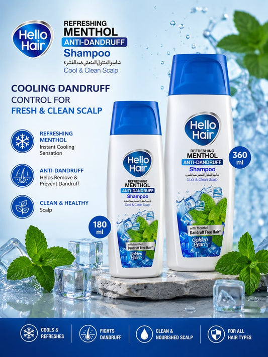 Golden Pearl Hello Hair Menthol Anti-Dandruff Shampoo