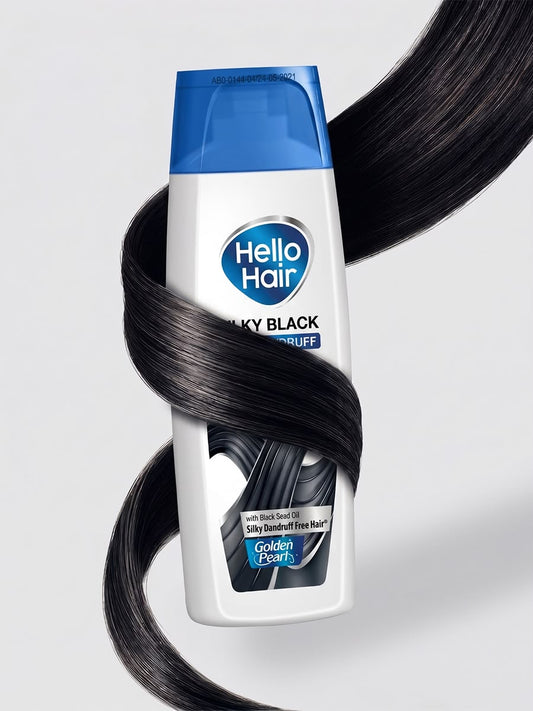 Golden Pearl Hello Hair Silky Black Anti-Dandruff Shampoo