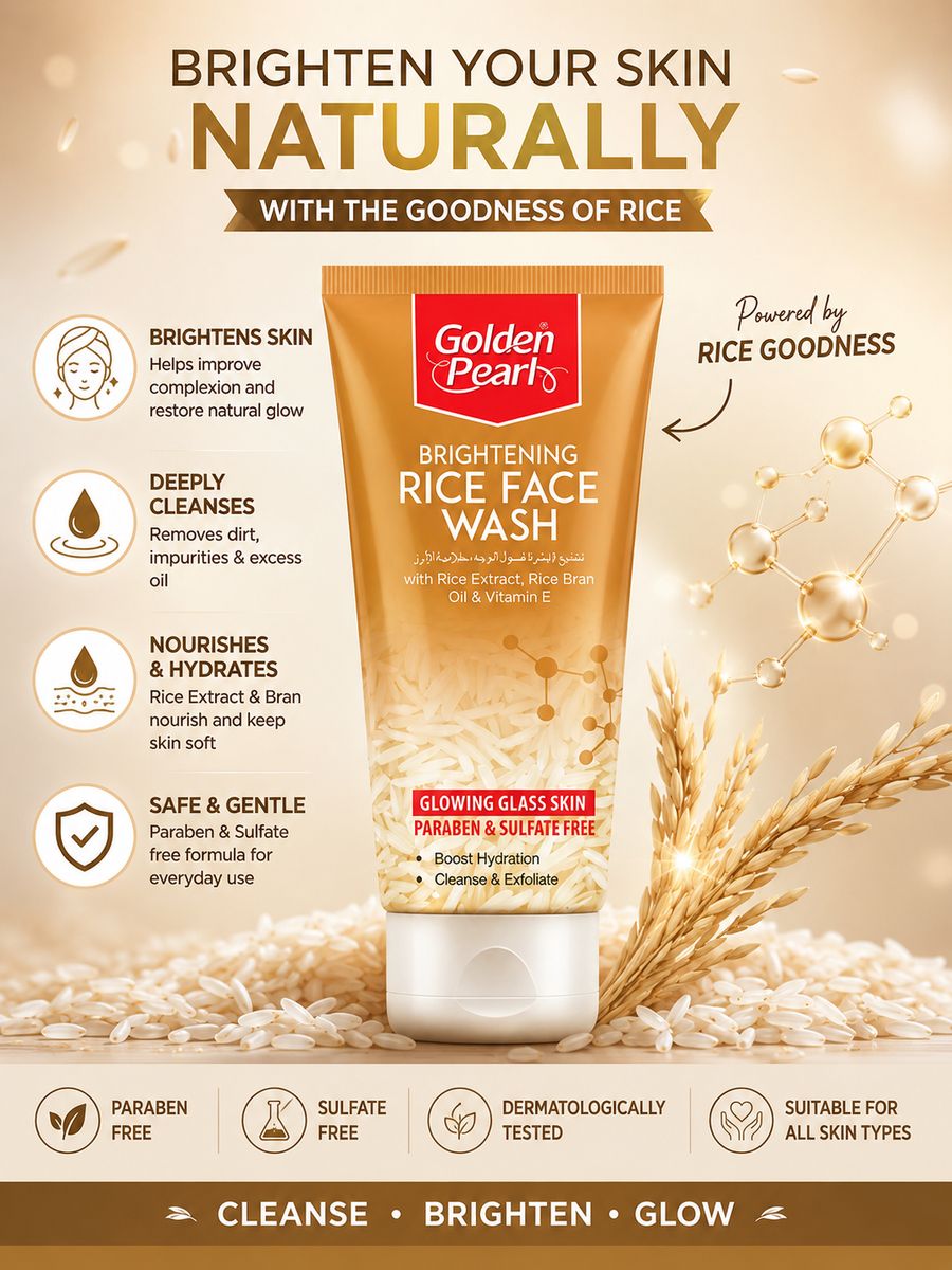Golden Pearl Brightening Rice Face Wash | Glowing Skin