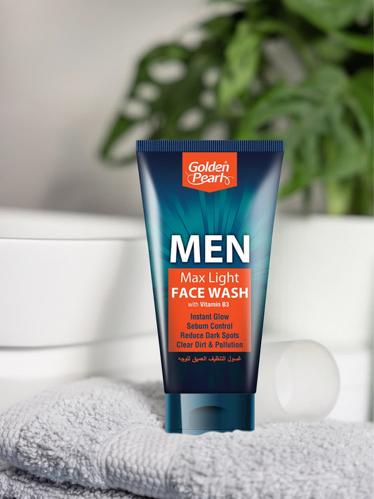 Golden Pearl Men Max Light Face Wash for Fresh & Clear Skin