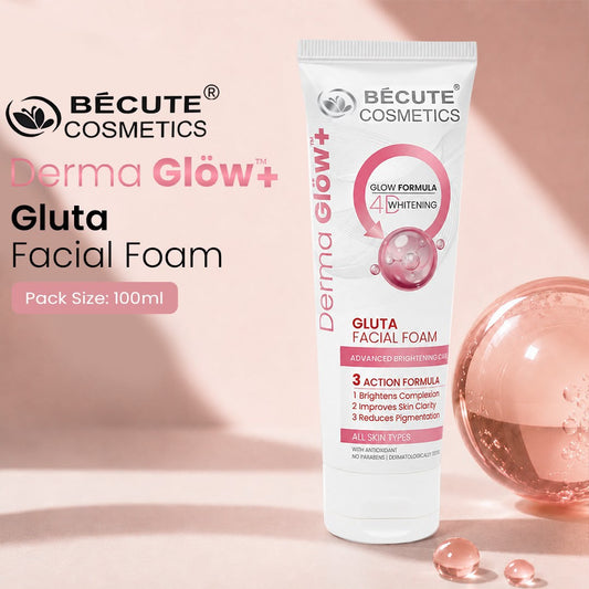 Becute Cosmetics Derma Glow+ Gluta Facial Foam Face Wash