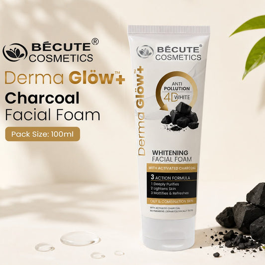 Becute Cosmetics Derma Glow+ Charcoal Facial Foam Face Wash