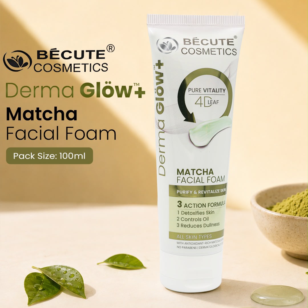 Becute Cosmetics Derma Glow+ Matcha Facial Foam Face Wash
