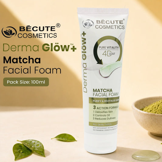 Becute Cosmetics Derma Glow+ Matcha Facial Foam Face Wash