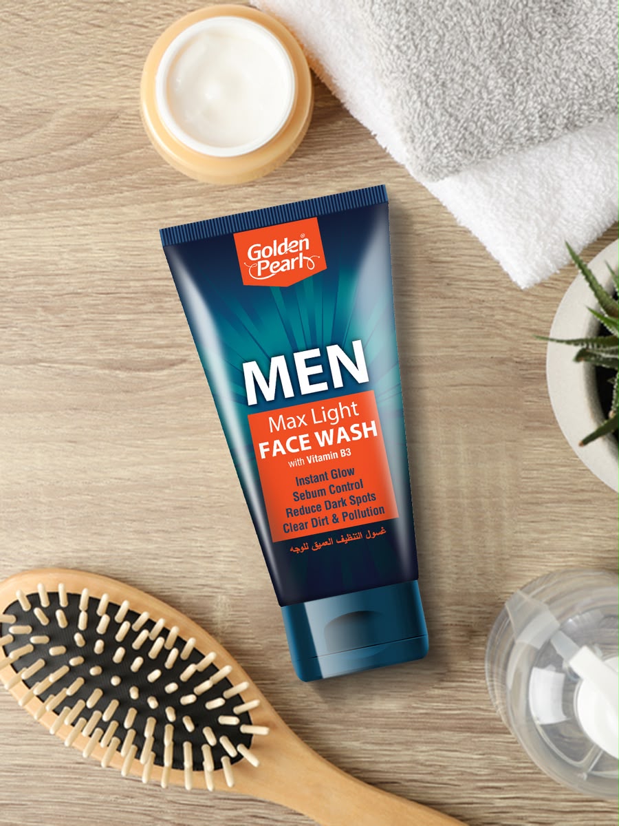 Golden Pearl Men Max Light Face Wash for Fresh & Clear Skin