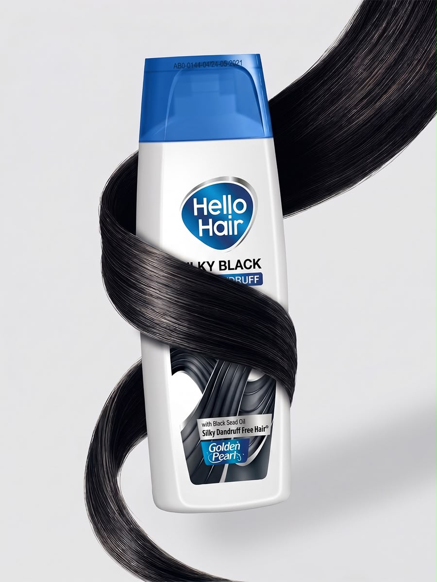 Golden Pearl Hello Hair Silky Black Anti-Dandruff Shampoo