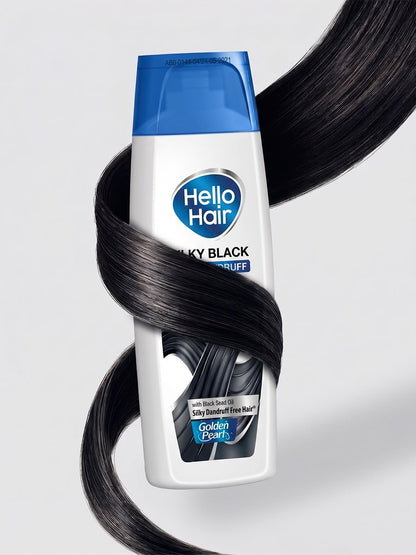 Golden Pearl Hello Hair Silky Black Anti-Dandruff Shampoo